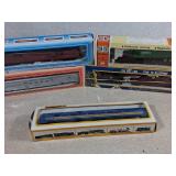 HO Scale Model Train Car Assortment, 5 Boxed