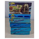 Six Athearn HO Scale Freight Cars with Boxes