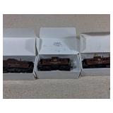 Three Pennsylvania Caboose Model Trains