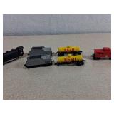 Shell-Themed Model Train Cars and Locomotive Set