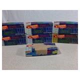 HO Scale Train Car Kits in Seven Mismatched Boxes