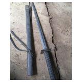 Black Modern Ninja-Style Sword with Sheath