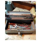 Metal Toolbox with Assorted Hand Tools