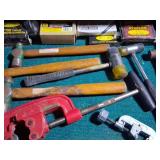 Contents of Drawer: Hammers, Mallets, Pipe Cutter,