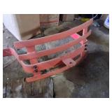 Red Steel Tractor Brush Guard Attachment