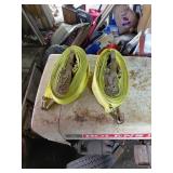 Yellow Ratchet Tie Down Straps with Hooks