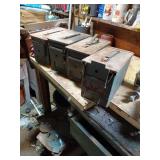 Four Military Ammo Cans Filled with Nuts and Bolts