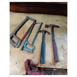 2 Claw Hammers and 2 Hacksaws