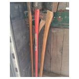 Three Sledgehammers Assorted Handles