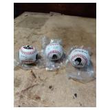 3 Hall of Fame Commemorative Baseballs