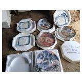 Four Wolf Art Plates with COA and One Unopened Pla