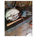 Craftsman Circular Saw, Krafttech Sander, Hammer