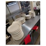 96 White I.H. China Restaurant Plates