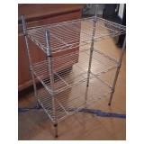 Metal Wire Shelf Unit, Approx 31in Tall