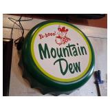 Mountain Dew Bottle Cap Wall Sign