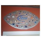 Bud Light NFL Team Logos Football Sign
