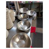 7 Stainless Steel Mixing Bowls 9.5x2.75in