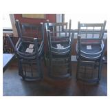 Six Metal Restaurant Chairs