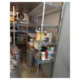 Metal In Cooler Shelving Unit, Four Shelves