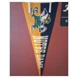 Notre Dame Felt Pennant with Mascot