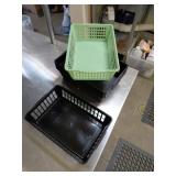 9 Plastic 9.5x6in Storage Baskets