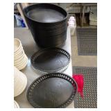41 Black 9.5x13in Plastic Food Baskets