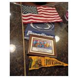 US Flag, Penn State Banner, Pirates Pennant, Photo