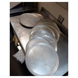 Twelve 14" to 16" Aluminum Pizza Pans