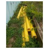 Yellow Plastic Utility Pipes