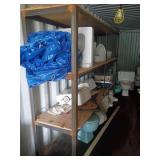 Metal and Wood Storage Shelf, 8x3x6 Feet