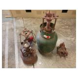 Four Industrial Gas Burners and Tank