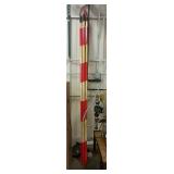 4 Red and White Surveyorï¿½s Grade Poles