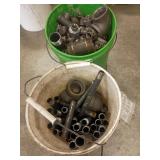 Buckets of Steel Pipe Fittings and Nipples