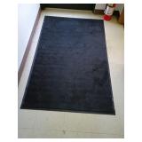 Black Rectangular Floor Mat