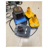 DeWalt 12V Battery Charger and 3 Batteries