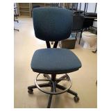 HON Blue Upholstered Drafting Chair