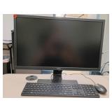 BenQ GL2480-B Monitor With HP Keyboard And HP