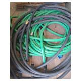Two Garden-Style Water Hoses with Fittings