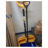 Three Plastic Snow Shovels