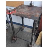 Steel Welding Table with Pipe Vise and Casters