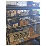 Contents of Metal Shelving Unit With Chemicals