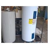 Two Hot Water Heaters on Steel Rolling Cart