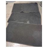 Three Black Floor Mats, Approx 4.5ft x 3ft Each