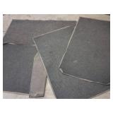 Four Black Floor Mats, Approx 4.5ft ï¿½ 3ft Each