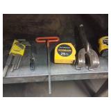Hand Tool Lot With Tape Measures