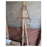 Antique Iron Leg Trap with Chain Attachment