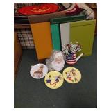 Decorative Plates, Holiday Decor, and Watering Can