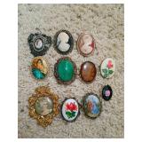 Cameo and Portrait Brooch Lot