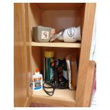 Household Items Lot: Iron, Glue, Decor, Candles