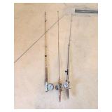 Three Vintage Fishing Rods, Various Models